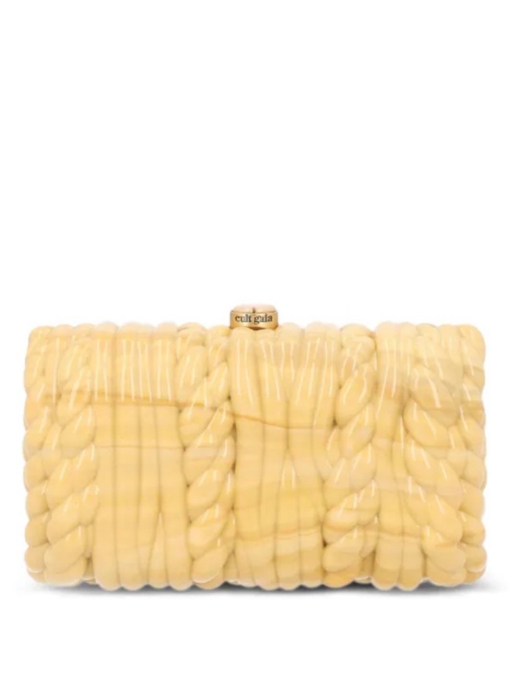 Cult Gaia Helene Acrylic Clutch In Cornsilk Multi - New Women | Color: Gold NIB!